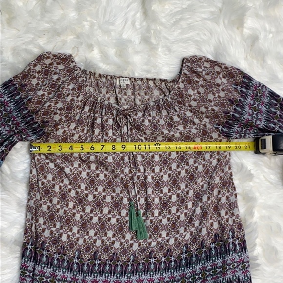 Umgee Tops Umgee Boho Patterned Tassel Peasant Blouse Poshmark